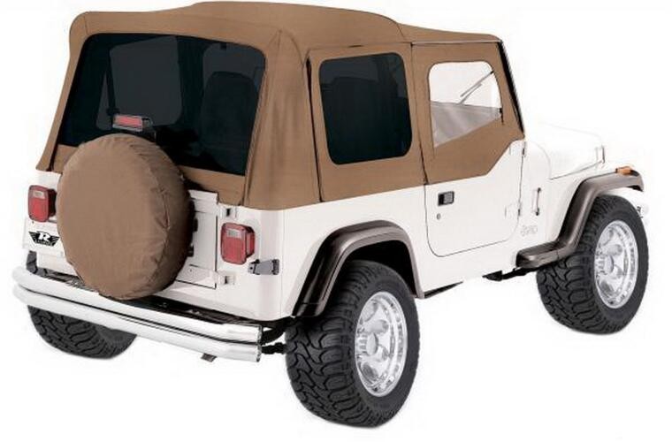 Rampage Products Standard Soft Top | Spice Denim | Tinted Windows | Jeep Wrangler YJ