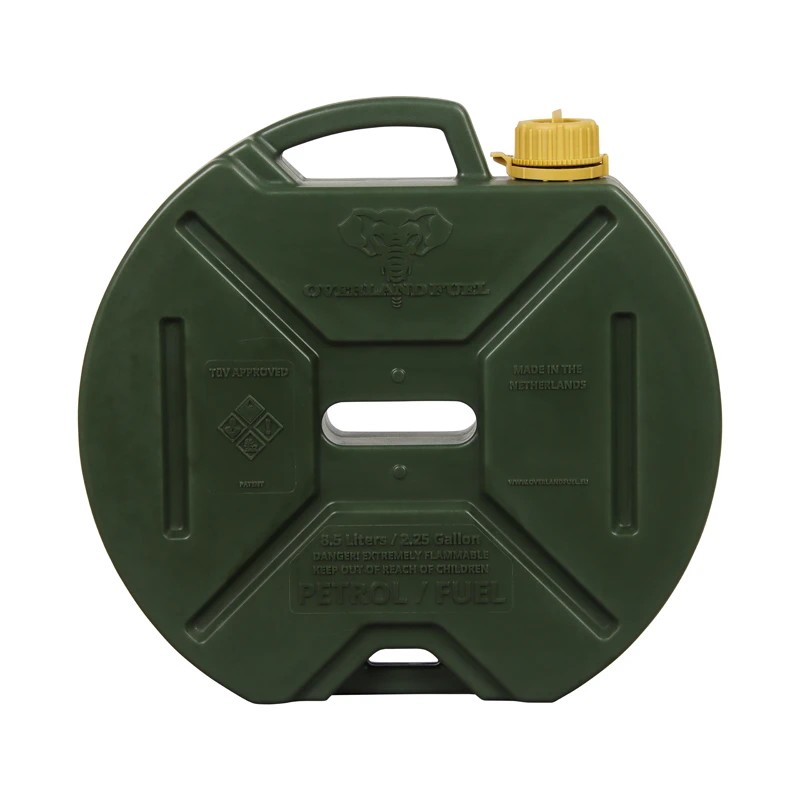 Overlandfuel Rounded Fuel Jerry Can | 8.5 Litre | Military Green