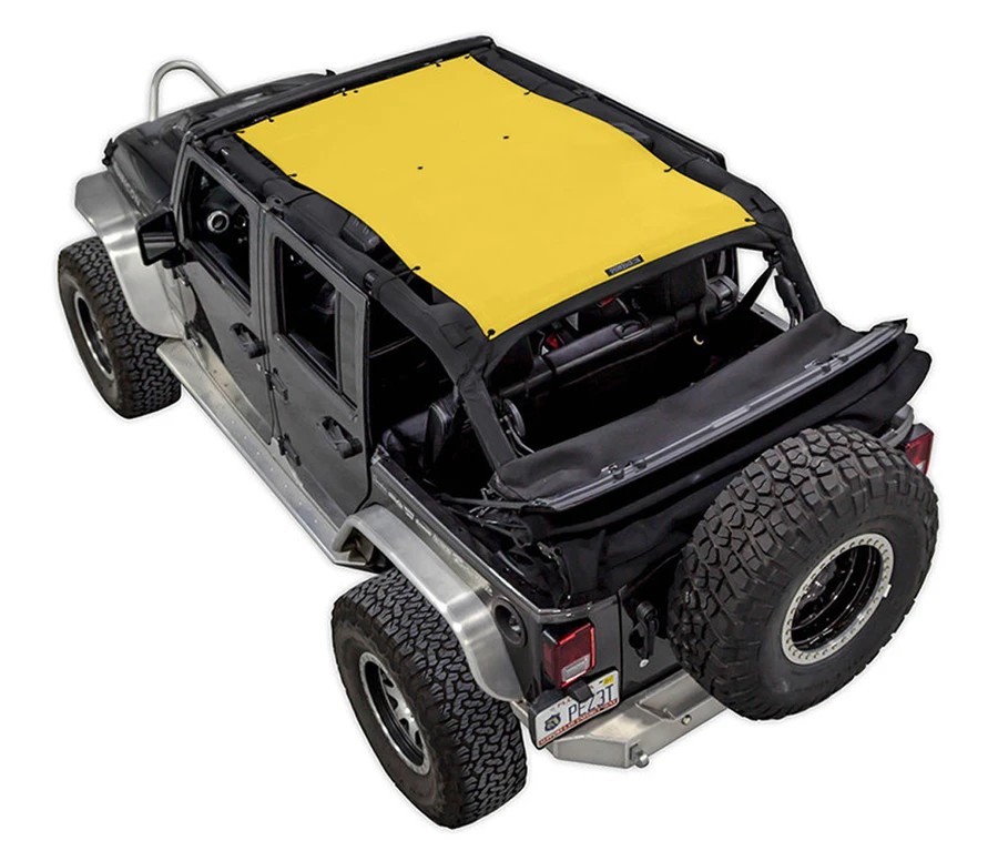 SpiderWebShade SW1 JK-4D Shade Top | Yellow | Jeep Wrangler JK 4 Door