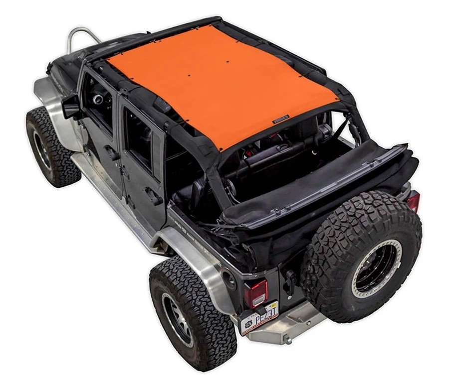 SpiderWebShade SW1 JK-4D Shade Top | Orange | Jeep Wrangler JK 4 Door