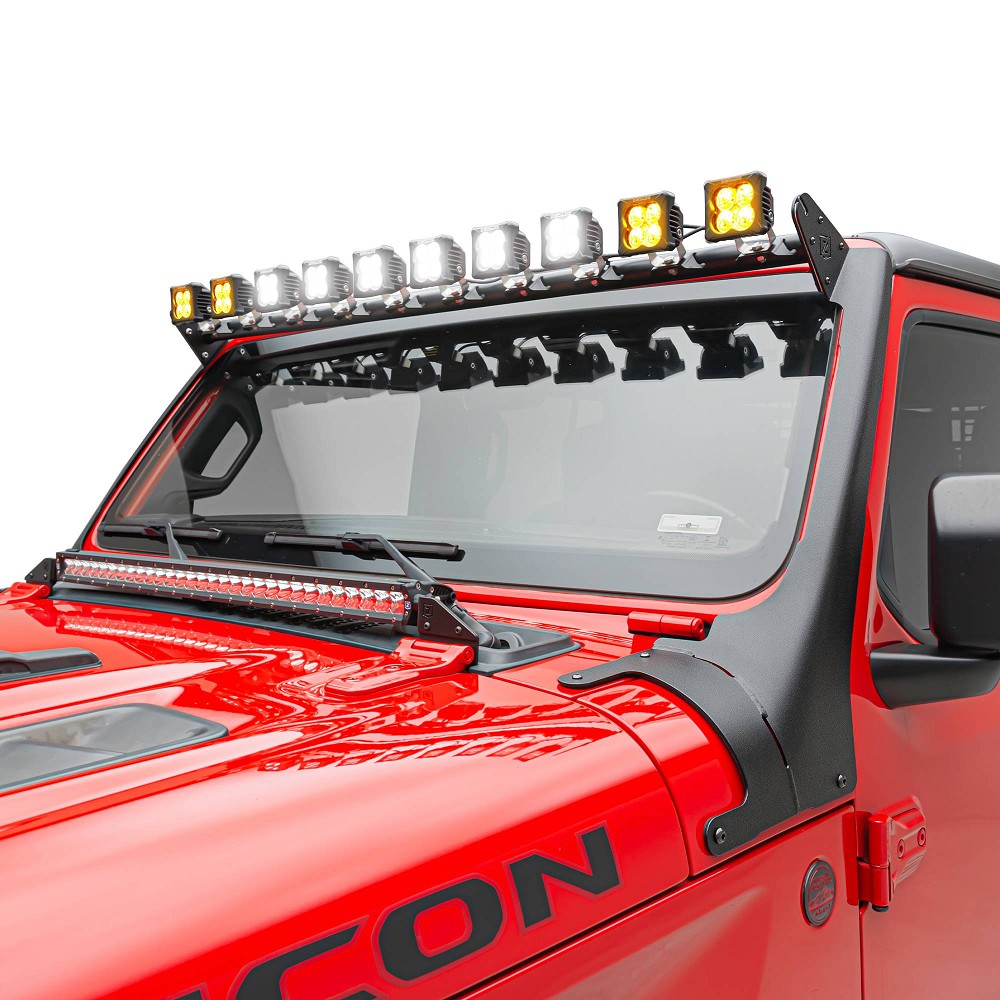 ZROADZ Multi-LED Scheibenrahmenhalterungsset | Jeep Wrangler JL | Jeep Gladiator JT