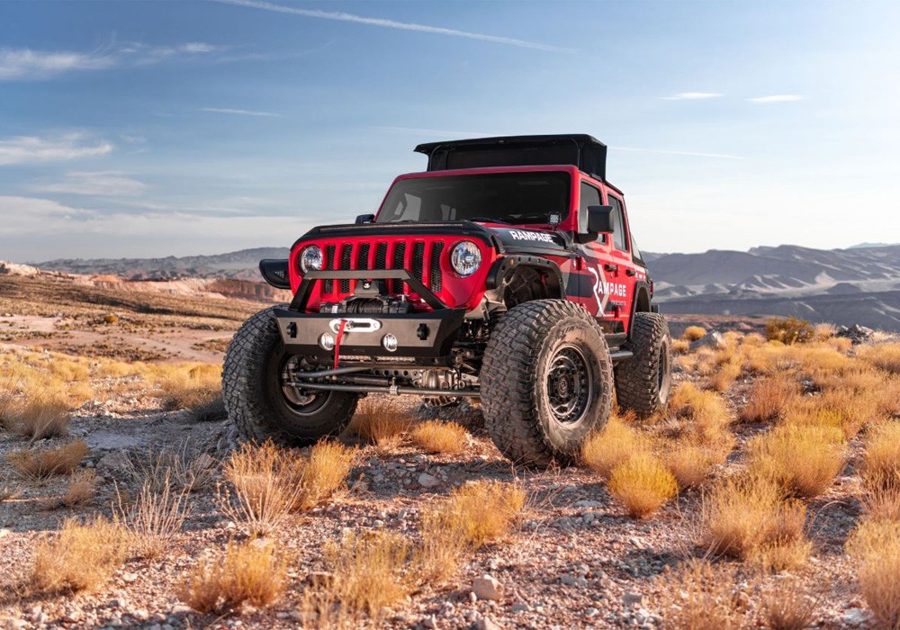 Rampage Products Fastback Top "TrailView" | Black Diamond | Tinted Windows | Jeep Wrangler JL 4-Door