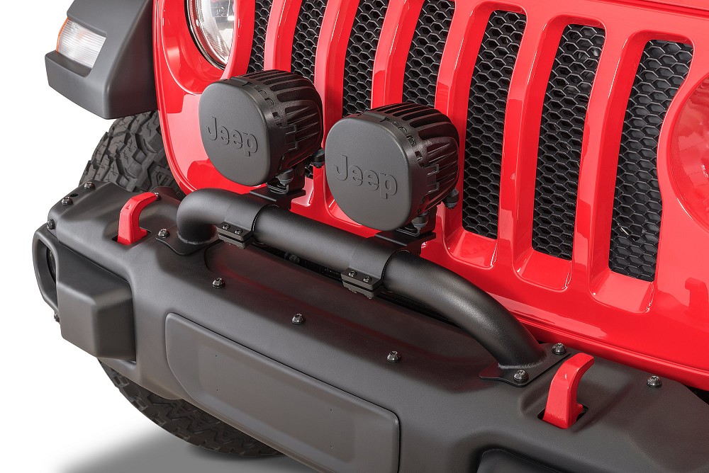 Mopar Zusatzscheinwerfer Halter für Mopar Kühlerschutzbügel | 18+ Jeep Wrangler JL | 20+ Jeep Gladiator JT