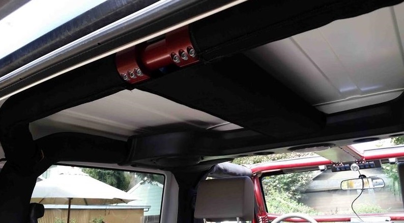 Rock Hard 4X4™ Padding Kit Rear Overhead T-Section | Jeep Wrangler JK | 2 Door