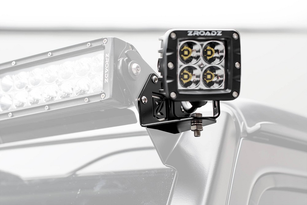 ZROADZ A-Säule Zusatzhalterungen Oben mit 3" LED Pods | Jeep Wrangler JL | Jeep Gladiator JT