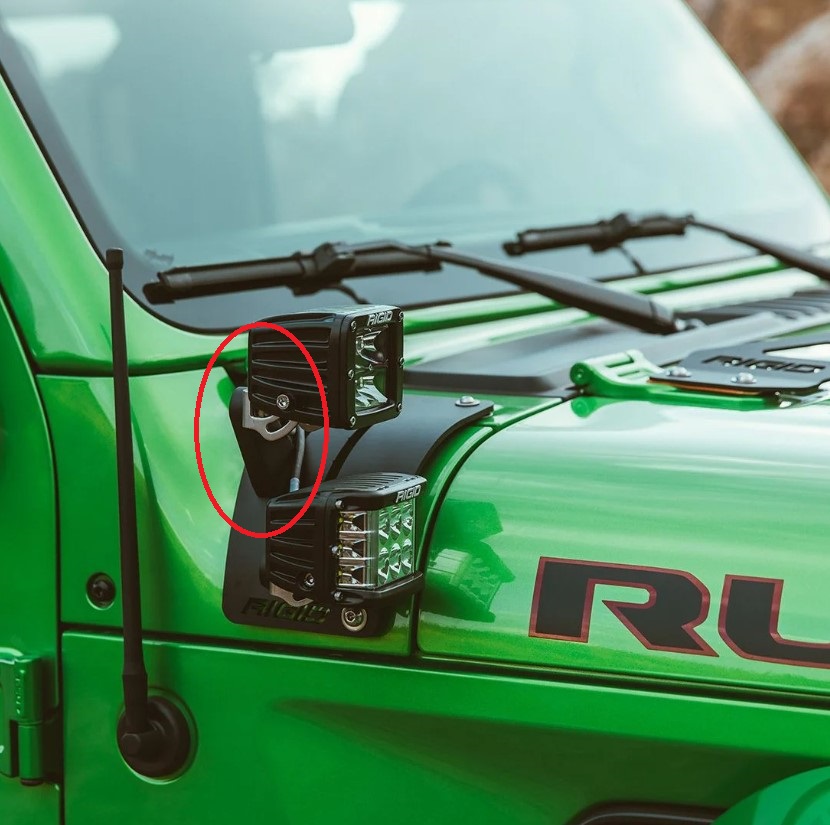 Rigid Industries Cowl-Zusatzhalterungen lang | Jeep Wrangler JL