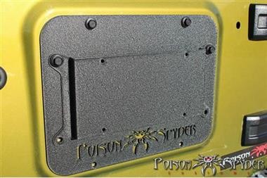 Poison Spyder Tire Carrier Delete Plate with License Plate Mount | Jeep Wrangler JK
