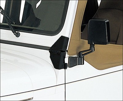 Rampage Products Windschutzscheibenscharniere in Schwarz | Jeep Wrangler YJ