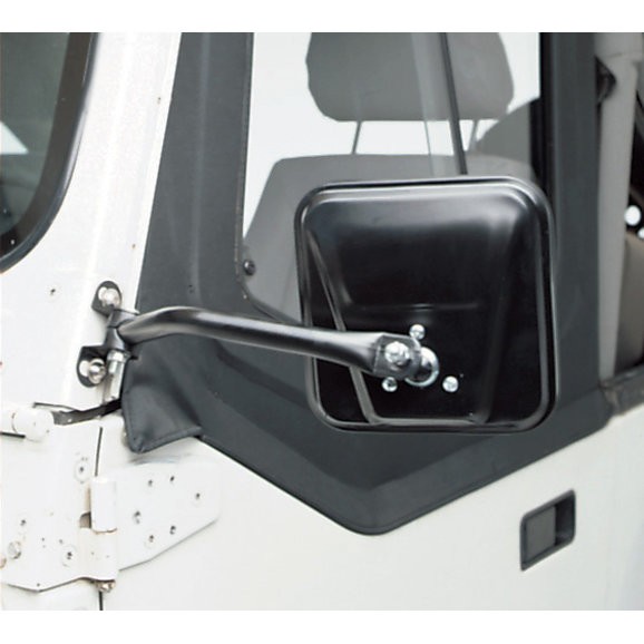 Rampage Products Außenspiegel quadratisch in Schwarz | Jeep Wrangler YJ