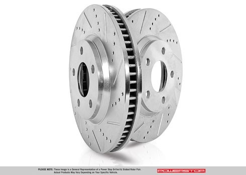 Powerstop Evolution Bremsscheiben Hinten | Gelocht & Geschlitzt | 374,9mm | RAM1500 DT