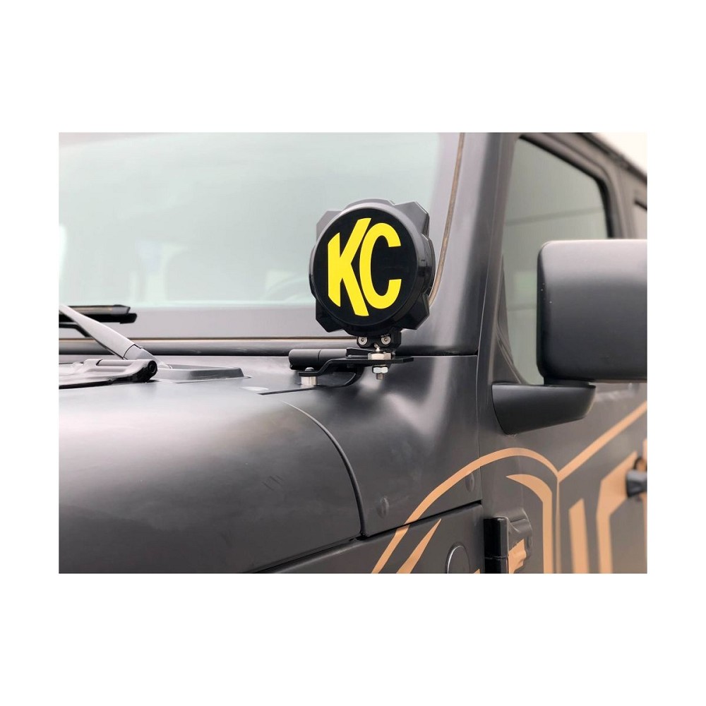 KC HiLiTES 6" Gravity LED Pro6 A-Säule/Windlauf Montage Set | Driving Beam | Jeep Wrangler JL | Jeep Gladiator JT