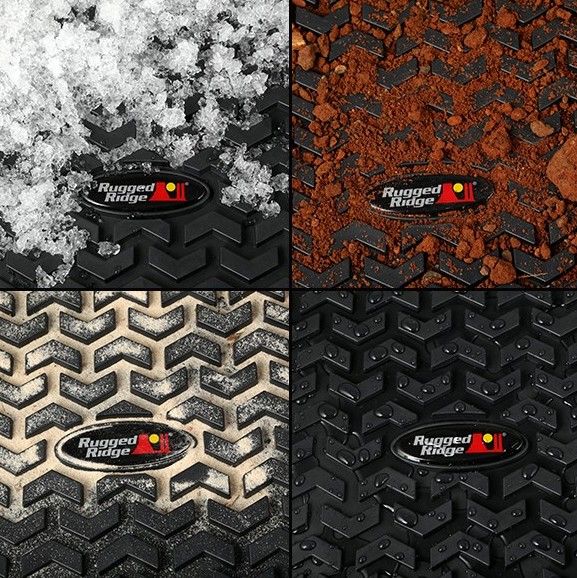Rugged Ridge - All Terrain Floor Liner Front Black - Jeep Wrangler JL / Jeep Gladiator JT