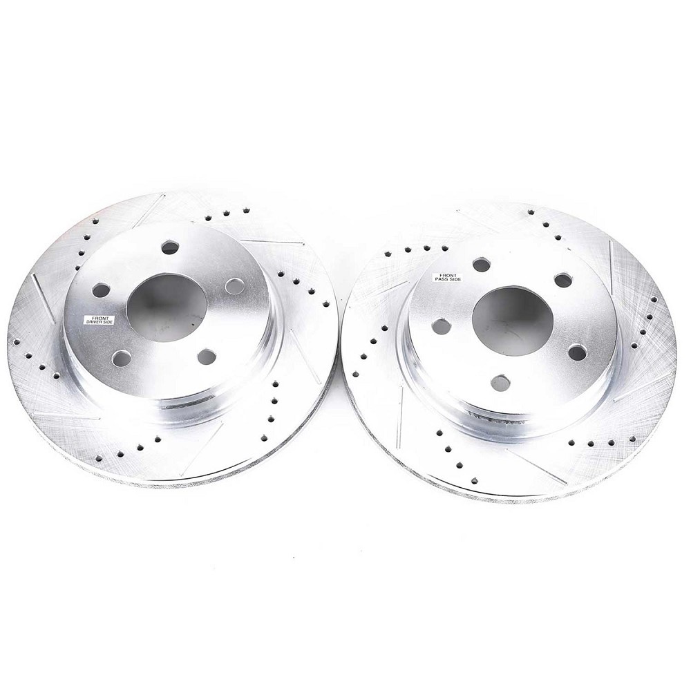 Powerstop Evolution Front Brake Rotors | Drilled & Slotted | 336mm | RAM1500 DS | RAM1500 Classic